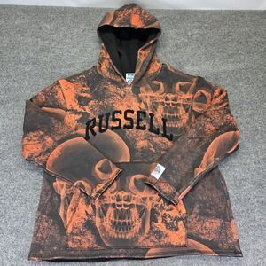 Rocky Asap Worldwide Russell Athletics Hoodie Small Skull Smoke Embroidered